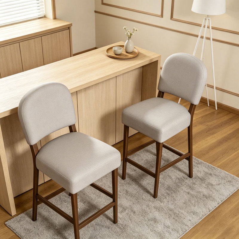 Tabouret de bar 26 po, Gris clair