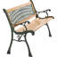 Manufactured Wood/Metal Outdoor Bench