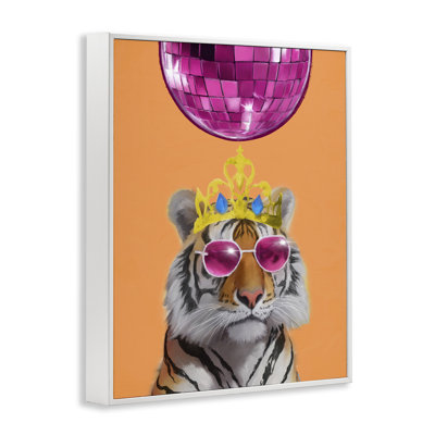 Tigre disco avec couronne, estampe numérique par Elizabeth Medley