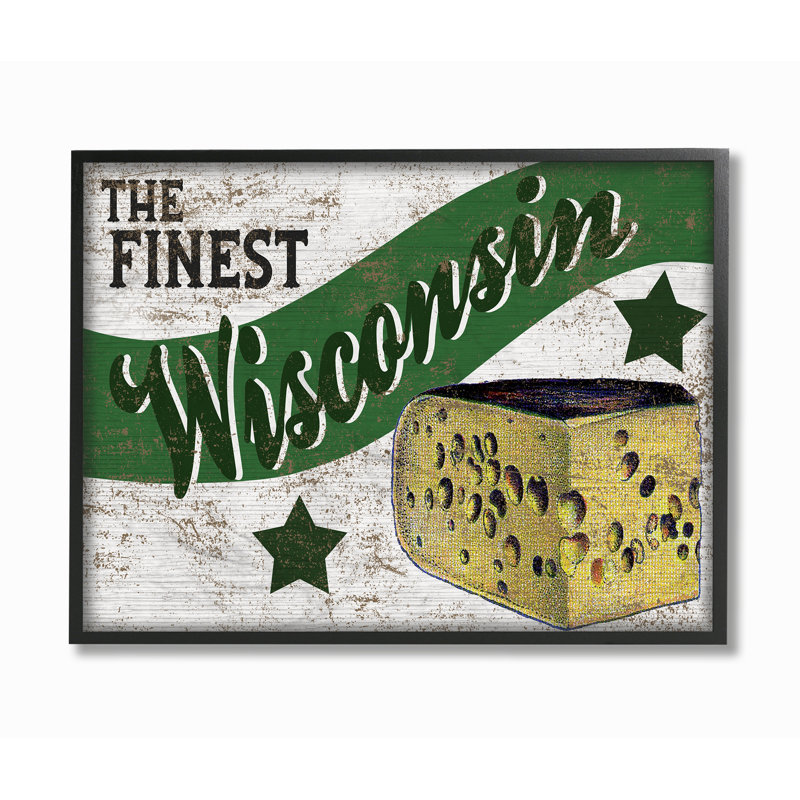 « americana star cage restar froming wisconsin state », impression, H 16 po x l 20 po x P 1,5 po, Giclée encadrée noir minuit