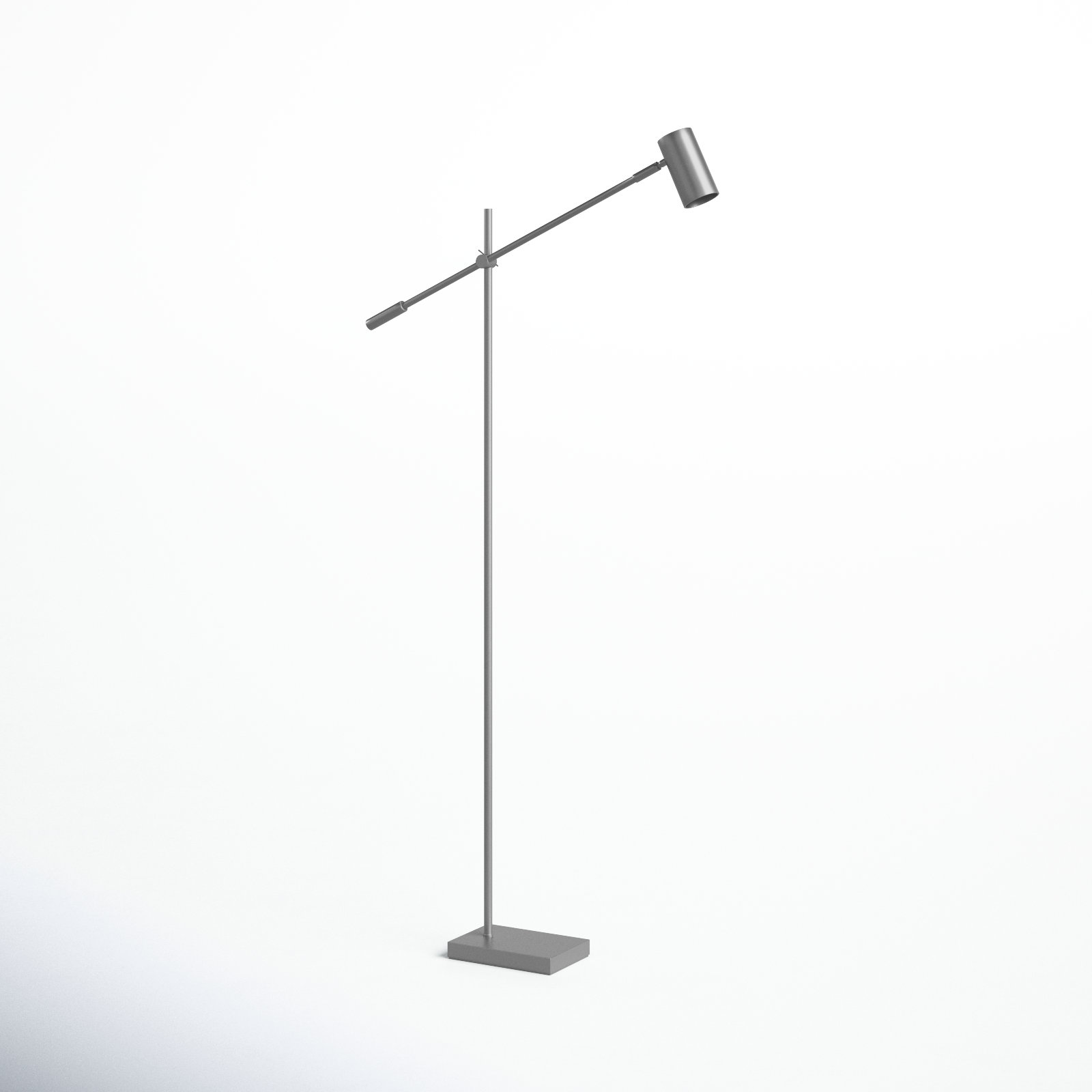 Flemings 63'' Dimmable LED Floor Lamp, Brushed Steel