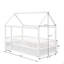 Lit simple en bois avec structure de toit-998009020