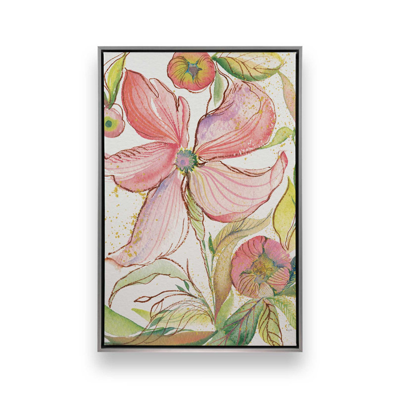 «Spring Shimmer» par Kristy riz, reproduction d'art, Argent argent, H 16 po x l 12 po