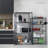 CAPHAUS NSF Heavy Duty Commercial 4-Tier Adjustable Wire Shelving w/Wheels, Leveling Feet & Liners, 60 x 24 x 76, Black-108368657-108368656