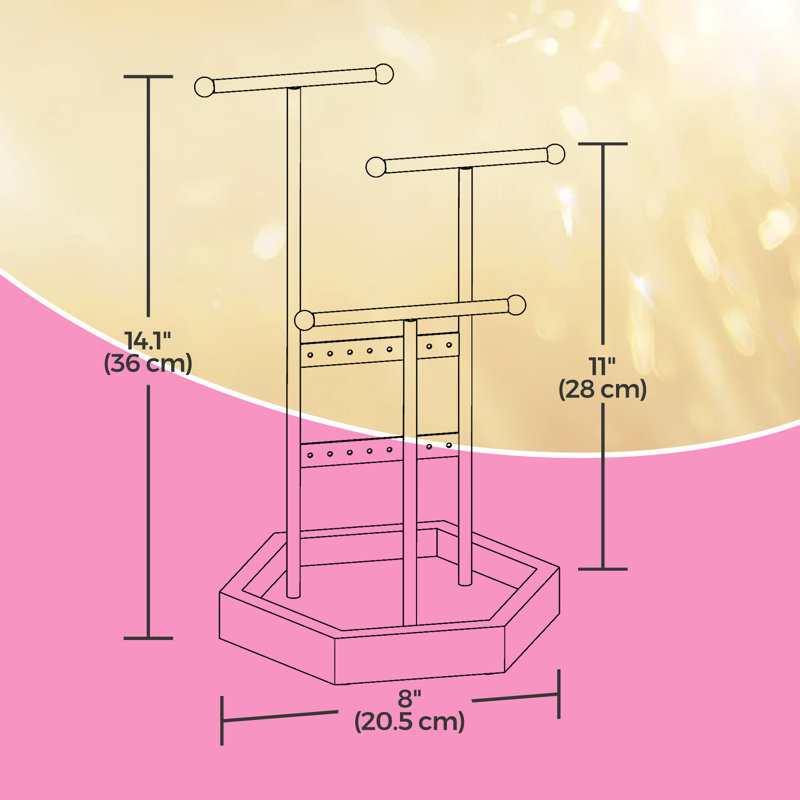 Jewellery Stand +, White