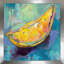 Citron en coin - Peinture-468224647-468224646