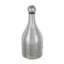 Pot en verre argent antique avec un design rond et un couvercle