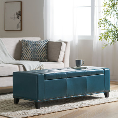 OTTOMAN DE RANGEMENT CHELSEA AVEC STUDS