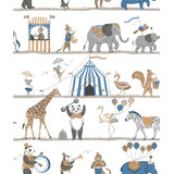 Just 4 Kids 2 Circus Animals Design 33' L x 21" W Wallpaper Roll
