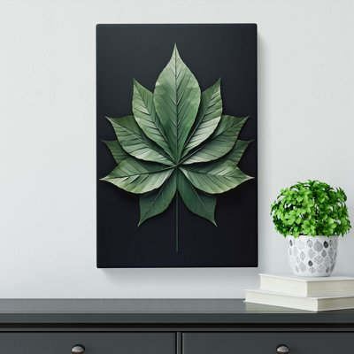Leaf Geometric - Wrapped Canvas