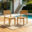 Chaise d'appoint d'extérieur en bois d'acacia