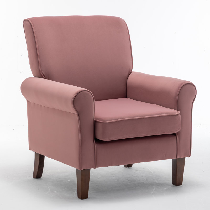 Kentin Velvet Armchair, Rose 100% Polyester