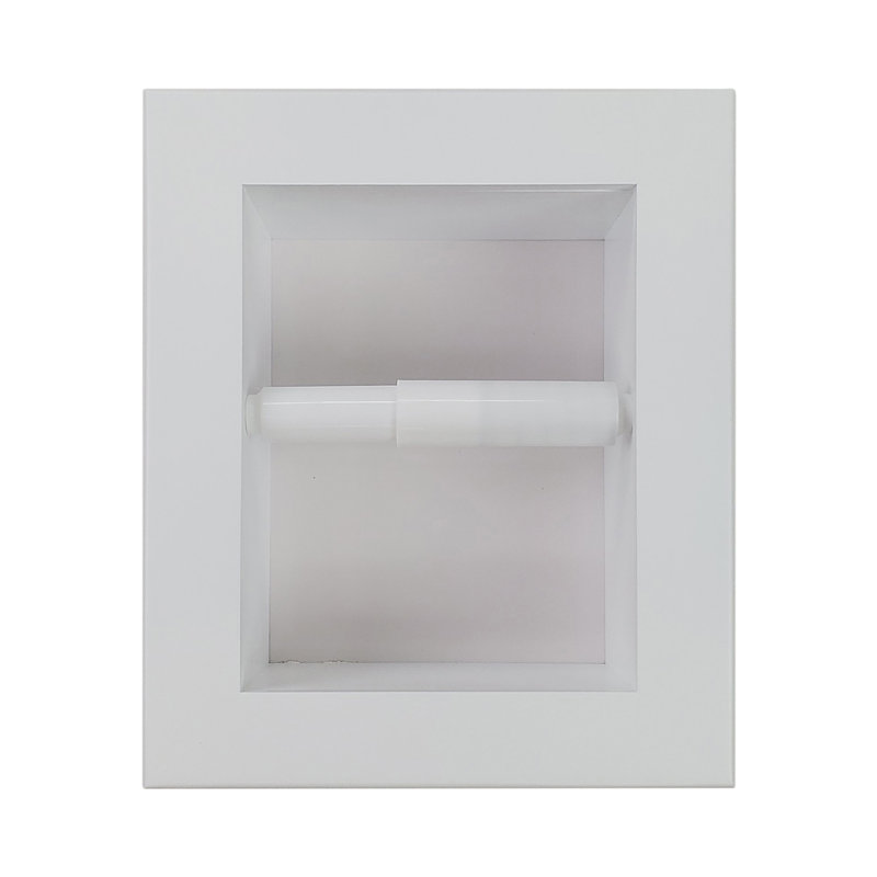 Porte-papier hygiénique encastré Tracy, Blanc
