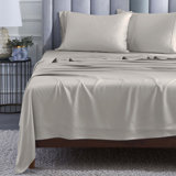 Modal From Beechwood 400 Thread Count Lightweight Cooling Solid Deep Pocket Bed Sheet Set