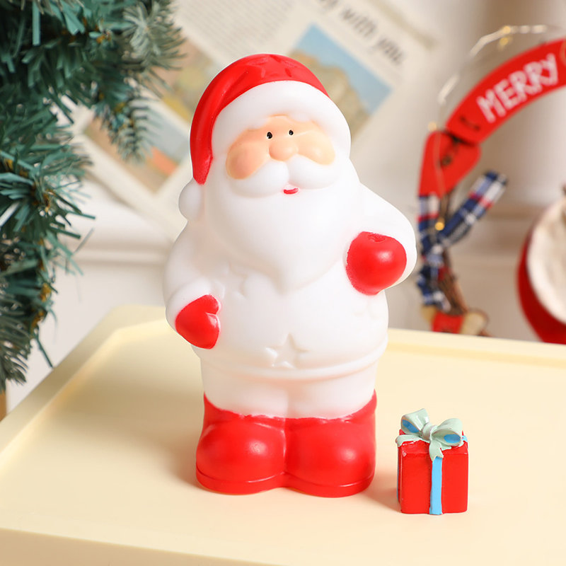 Ornements de père Noël, veilleuse de Noël, lumière douce, pas éblouissante, poupée mignonne rouge