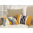 Aiko Boucle Yarn Appliqué Feather Cotton Lumbar Pillow