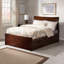 Lit plateforme en bois massif avec pied de lit et gigogne assortis Ralls-966668789-981090139