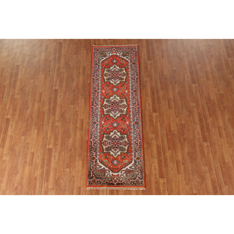 Tapis de couloir indien à motif géométrique 3x8