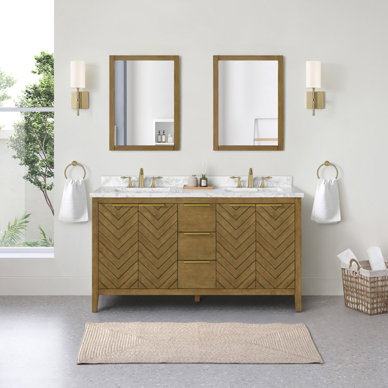 Wade Logan® Sauget 60 Double Bathroom Vanity Set, Wayfair