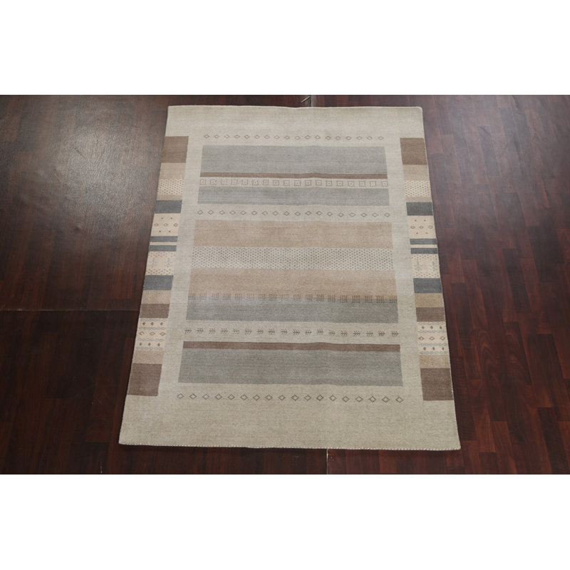 Tapis géométrique en laine Gabbeh