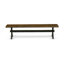 L'ensemble de table de salle à manger 6 pièces contient une table de cuisine rectangulaire avec pieds en X et 4 chaises Parson en tissu de lin Gotham foncé avec un banc, noir brossé-159373367-159373364-159373365