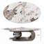 Table basse en marbre texturé pour le salon, table basse ovale moderne-753759579-753650608