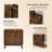 Mid-Century Modern Sideboard - Fluted Buffet Cabinet with Adjustable Shelves-87344067