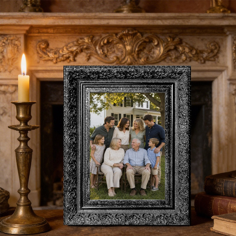 Cadre photo noir poli 1 PC 8 po x 10 po avec orientation portrait ou paysage, Black, 1, L 8 po x H 10 po