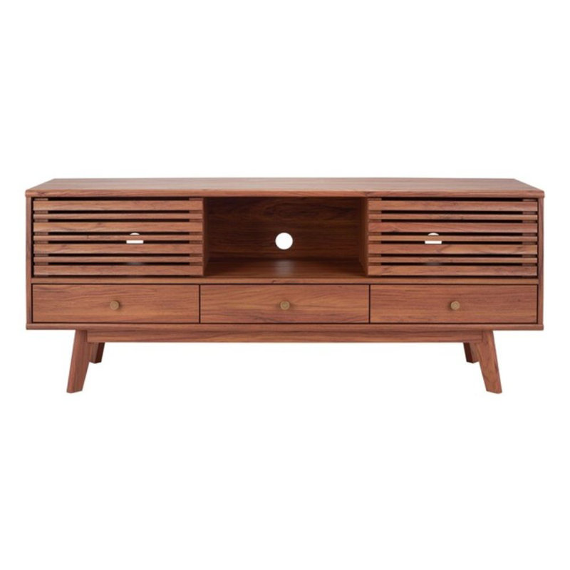 Topeka 3 Drawer 1 Shelf TV Stand, Walnut
