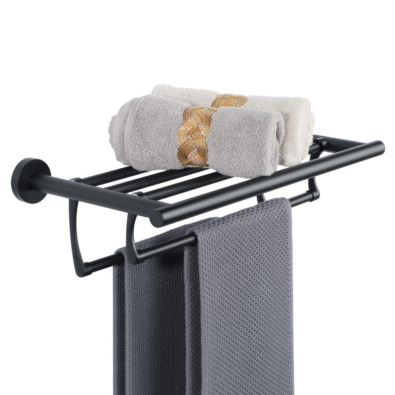 Cia 40cm 2 Wall Towel Bar, Black