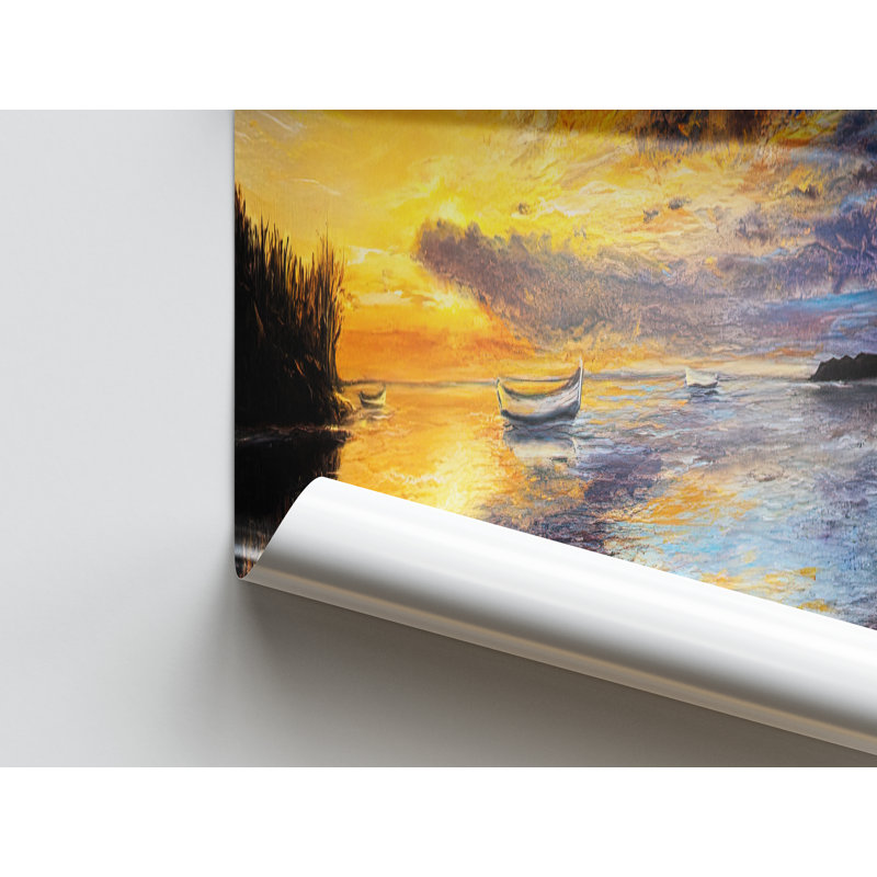 Print on Canvas, 50 cm H x 70 cm W, Black Floater Framed