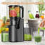 Extracteurs de jus avec grande goulotte d'alimentation de 5,4 po, pressoir à froid de 400 W pour les légumes et les fruits entiers, extracteur de jus à mastication lente facile à nettoyer
