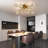 Modern Semi Flush Mount Ceiling Light Fixture With 8-Lights, Sputnik Chandelier Featuring K9 Crystal Lampshades For Bedroom, Dining Room, Kitchen, Living Room, Office-118497947