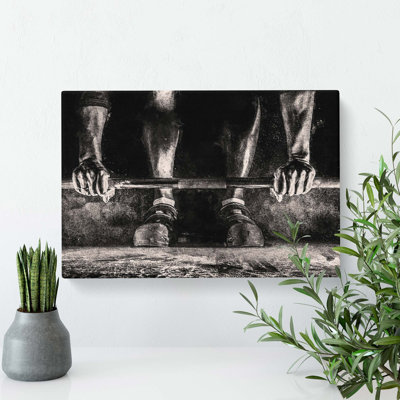 Body Building Weights - Wrapped Canvas Painting