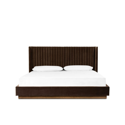 Lydia Upholstered Wingback Bed