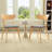 Hana Mid-Century Modern Rubberwood Dining Chair With Upholstered Seat-850843786-850843785