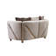 Causeuse rembourrée en tissu épais en velours beige-1379109428-1379109429