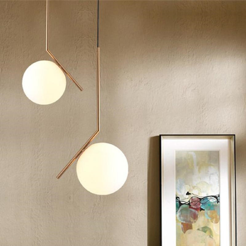 Eicher 1 - Light Gold Single Pendant, 120cm H x 32cm W x 32cm D