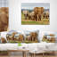 Grand troupeau d'éléphants en Afrique - Coussin imprimé animal-29892112-29892108