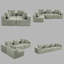 Canapé modulaire en L 111 po, assise profonde 100% mousse, chenille moelleuse, 5 coussins, livraison compressée, installation sans outil-701252406