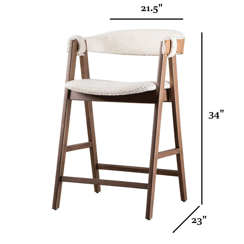 Tabouret de comptoir 2 pièces Mid-Century