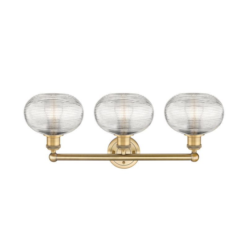 Abat-jour de salle de bain Edison Jerard 3 lumières Edison Jerard, Laiton brossé