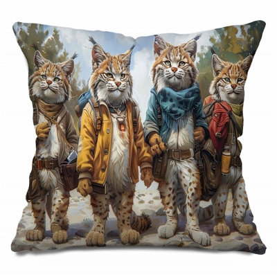 12940_Lynx Adventurers Throw Pillow, Artwork  Pillows