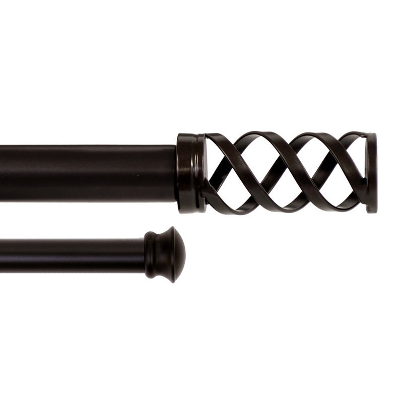 Tringle à rideaux double Mei Cage Drapery, Bronze