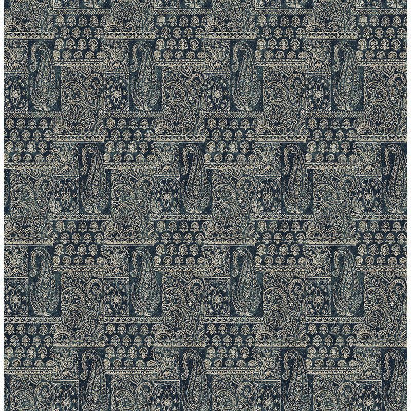 Rouleau de papier peint l 33 pi x p 20,5 po patchwork Menton, Vert foncé