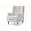 Élégant fauteuil ivoire pour espaces confortables