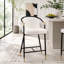 Tabouret de comptoir rembourré H 26 po avec structure en métal-1323561227