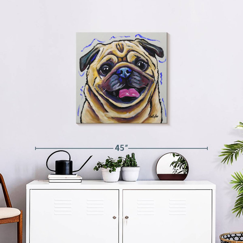 Crowle Pug Napoleon, 24" H x 24" W