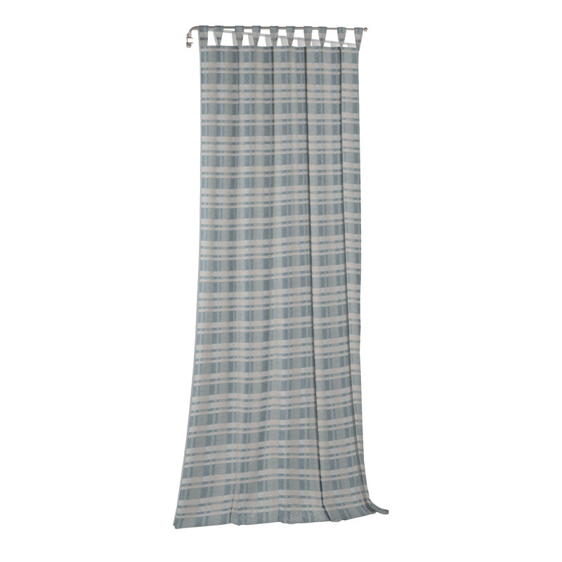 Devore Room Darkening Single Panel, 225cm H x 132cm W, Blue, grey and black