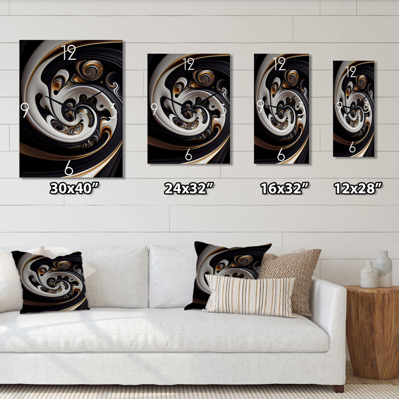 Ildefonsa - Horloge murale moderne abstraite, Grand